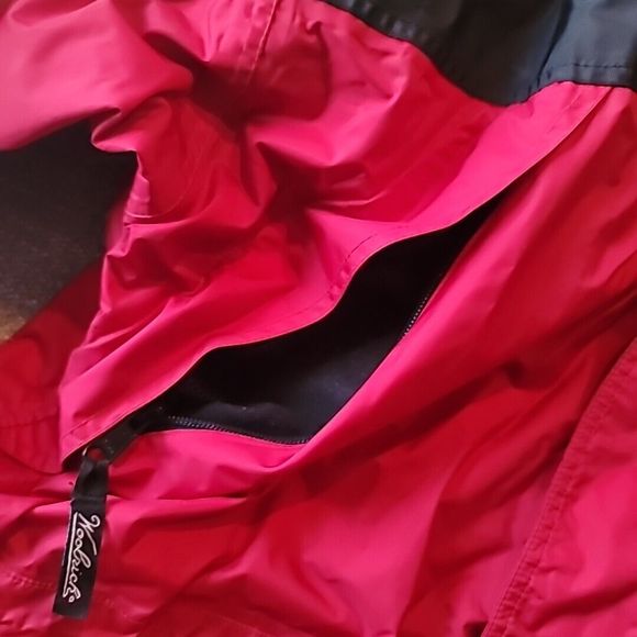 Vintage Woolrich Mens Medium Hydromax 2100 Jacket Zip Button Parka Red Black - Picture 9 of 16